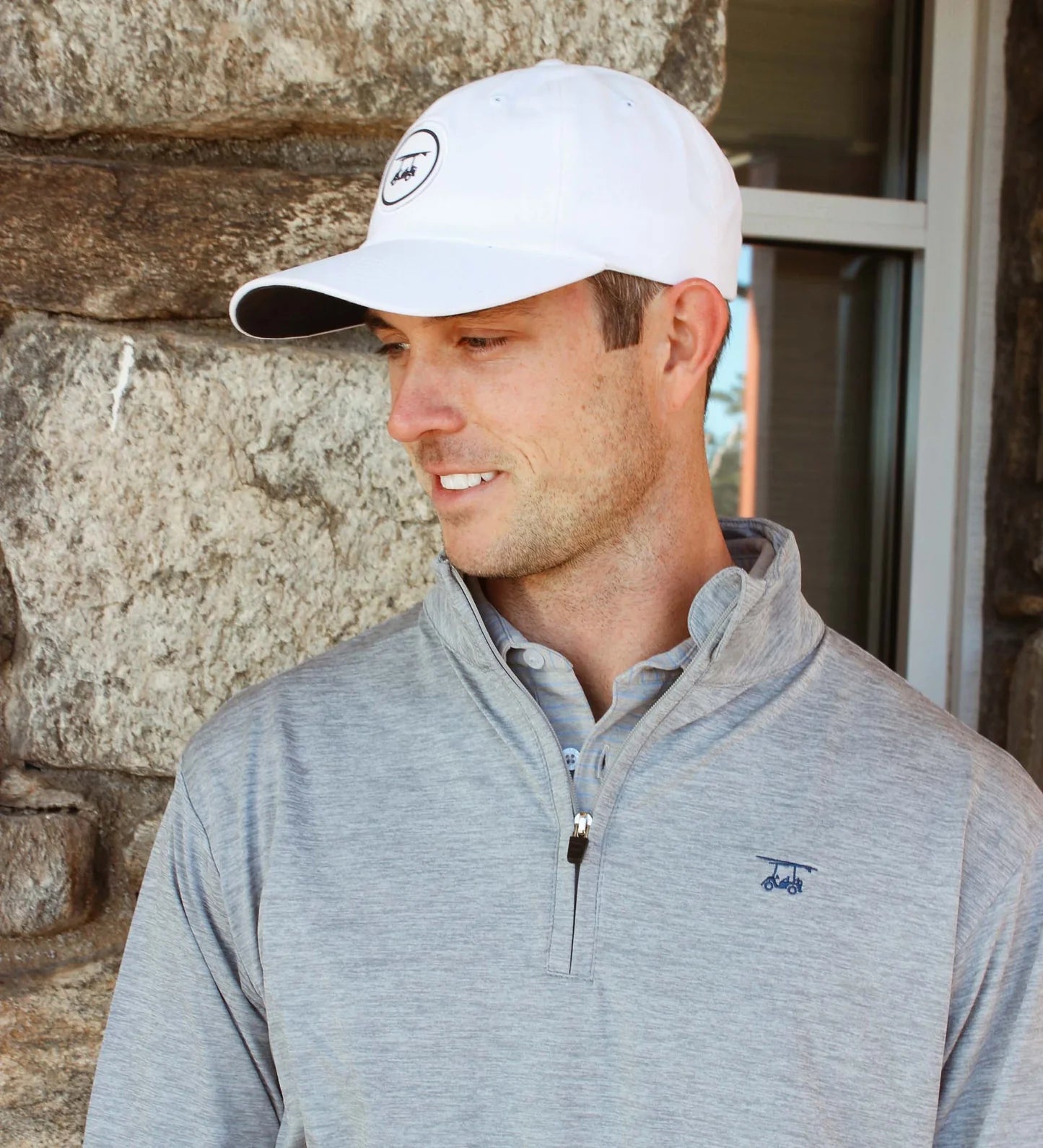Twill Hat-White-TWILLHAT-W-Baldhead blues