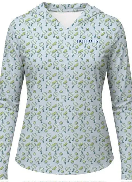 nomohs Women's Pickleball and Pickles Hoodie (UPF 50+)