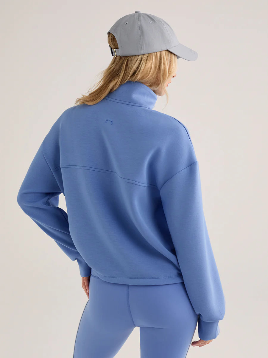 Varley Sian Cropped Half Zip Sweat | Marina