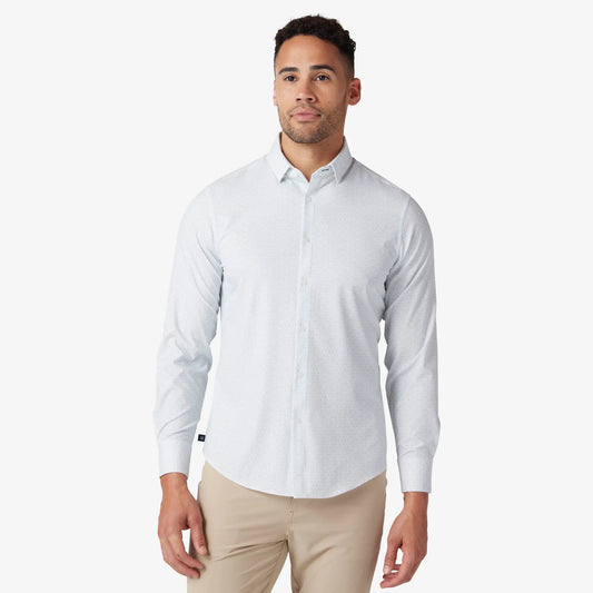Mizzen + Main Leeward No Tuck LS Dress Shirt-White - BHI