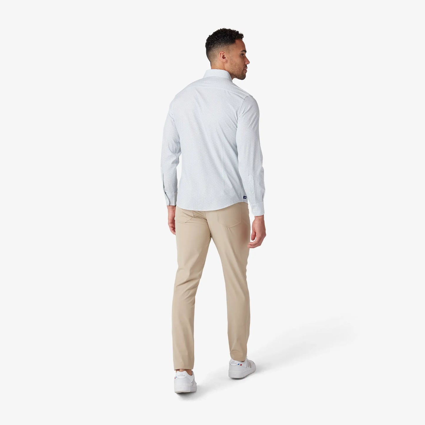 Mizzen + Main Leeward No Tuck LS Dress Shirt-White - BHI