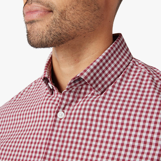 Leeward No Tuck LS Dress Shirt-DARK RED-1WS-1328- Mizzen+Main