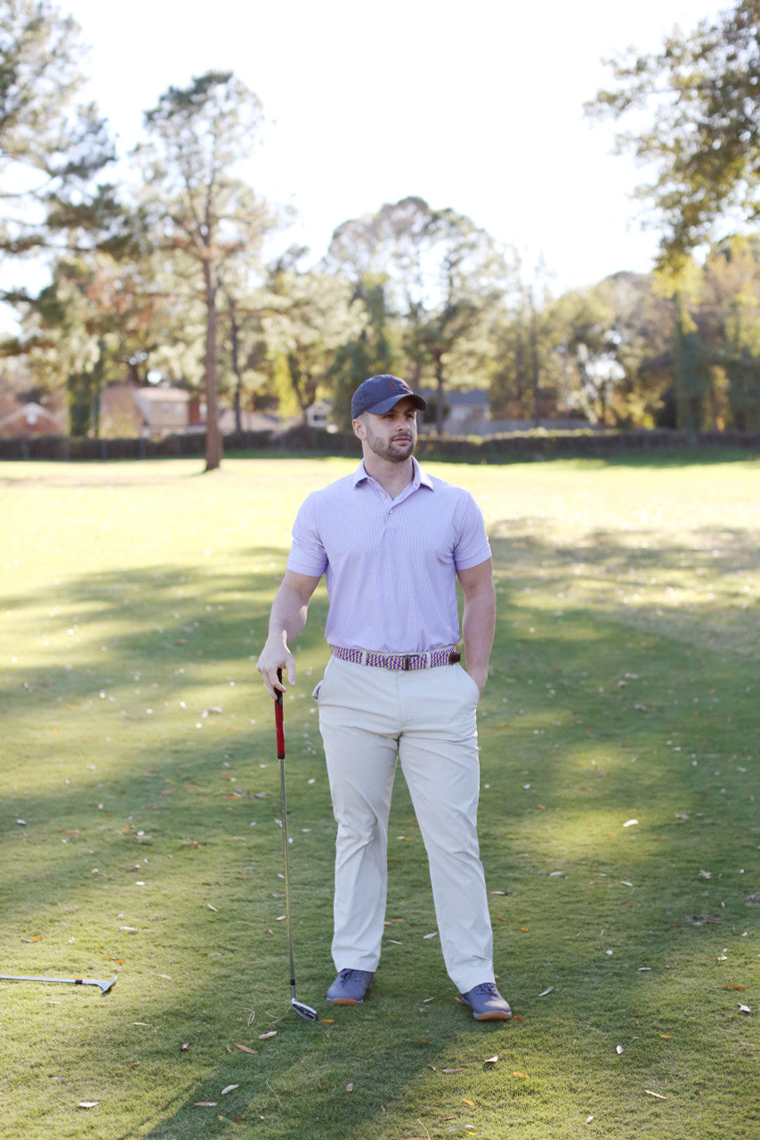 Belts- Roostas - The Nola Tri-Color Woven Stretch Belt - BHI