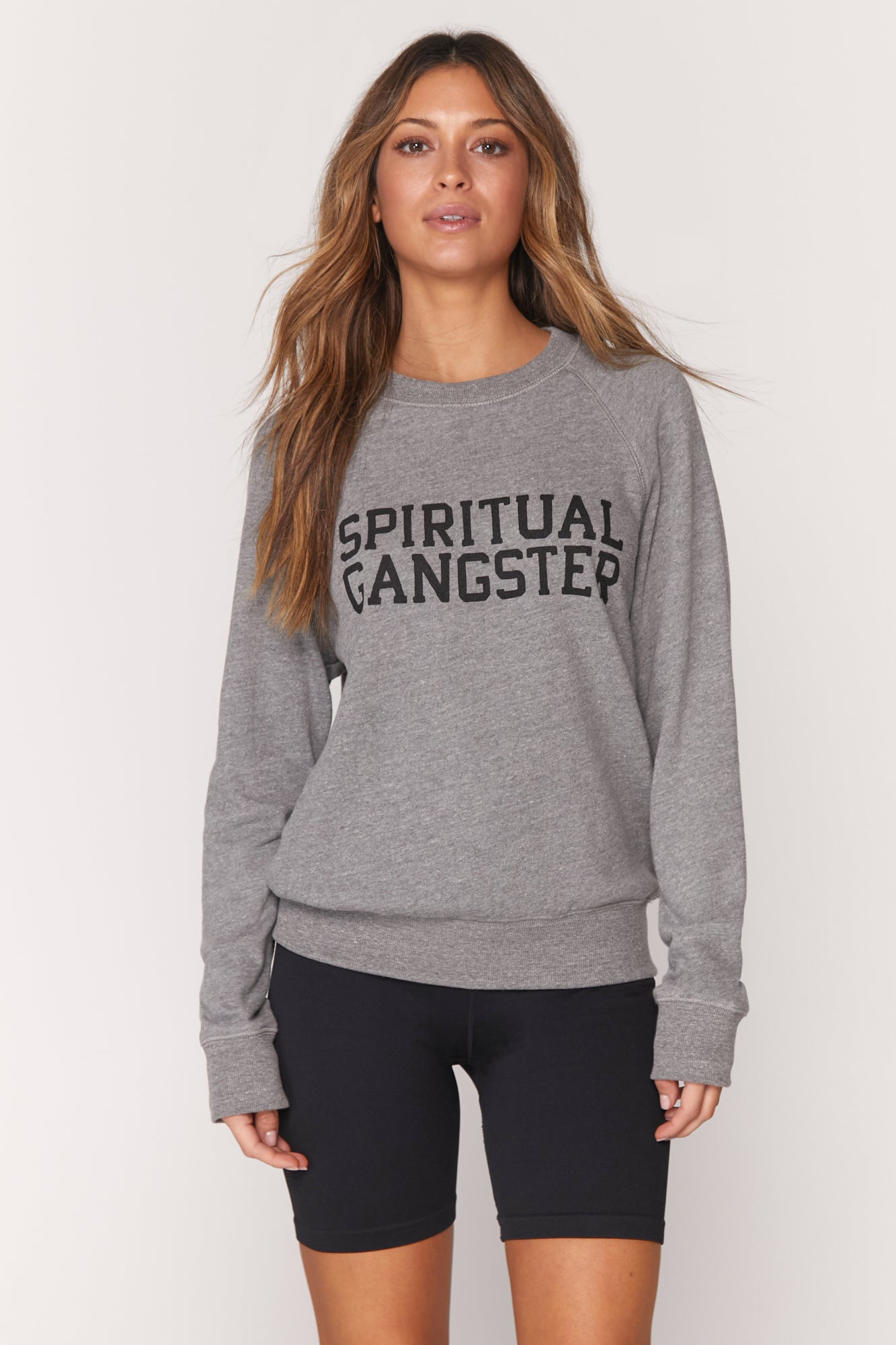Spiritual Gangster Varsity Old School Sweatshirt - Heather grey - BHI