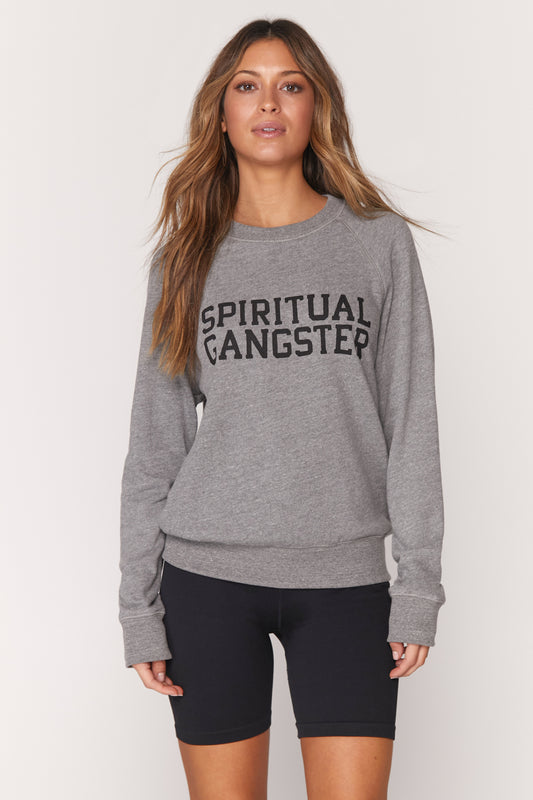 Spiritual Gangster Varsity Old School Sweatshirt - Heather grey - BHI