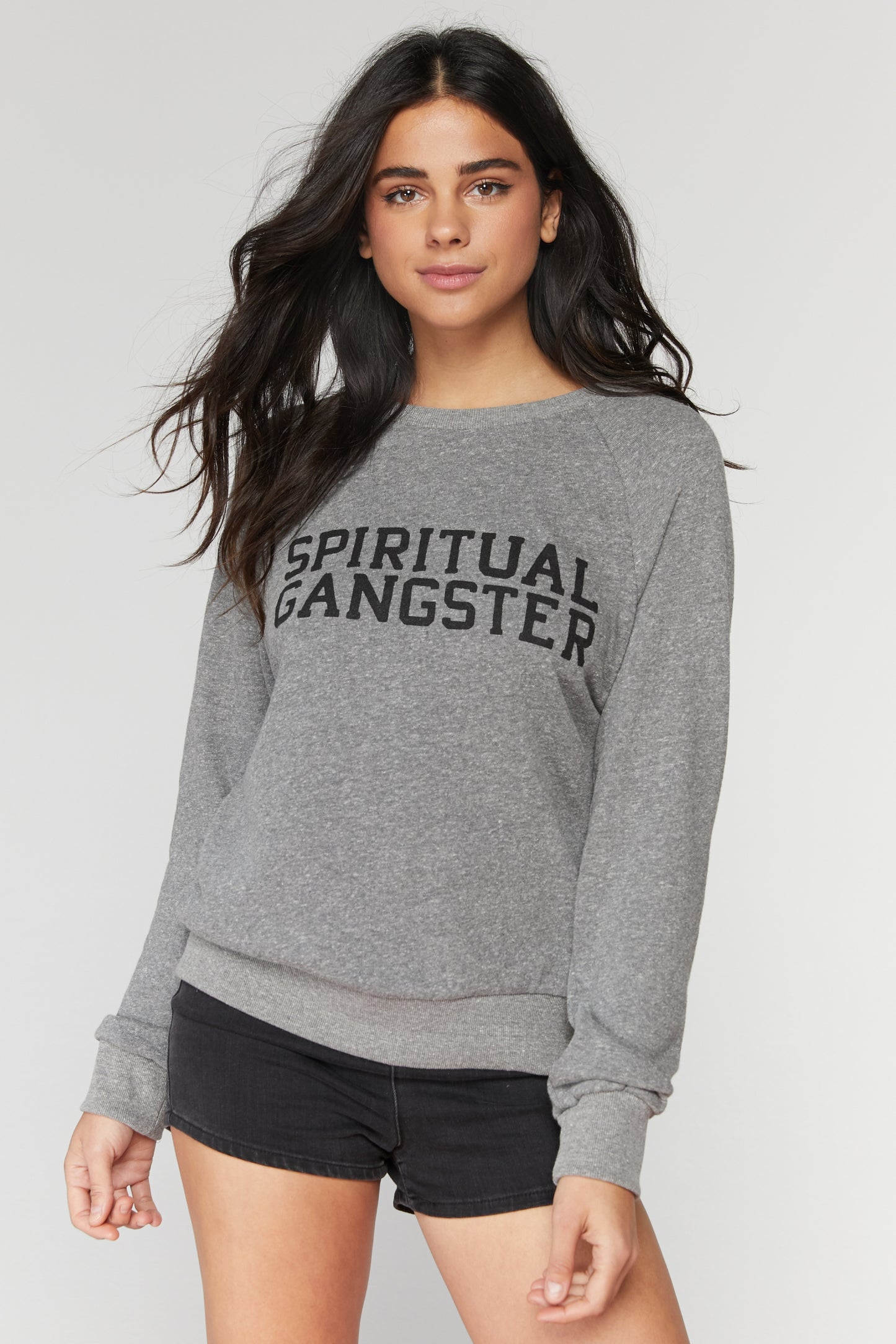 Spiritual Gangster Varsity Old School Sweatshirt - Heather grey - BHI