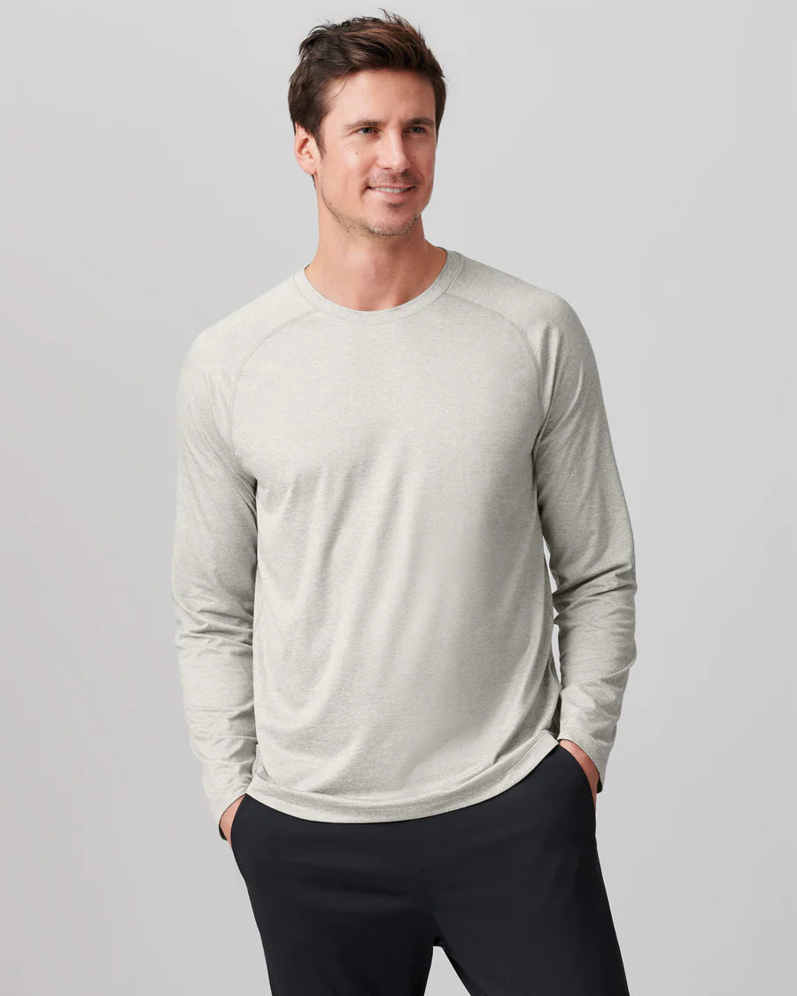 ATMOSPHERE LONG SLEEVE TEE-GRIFFEN HEATHER-101510-058- Rhone