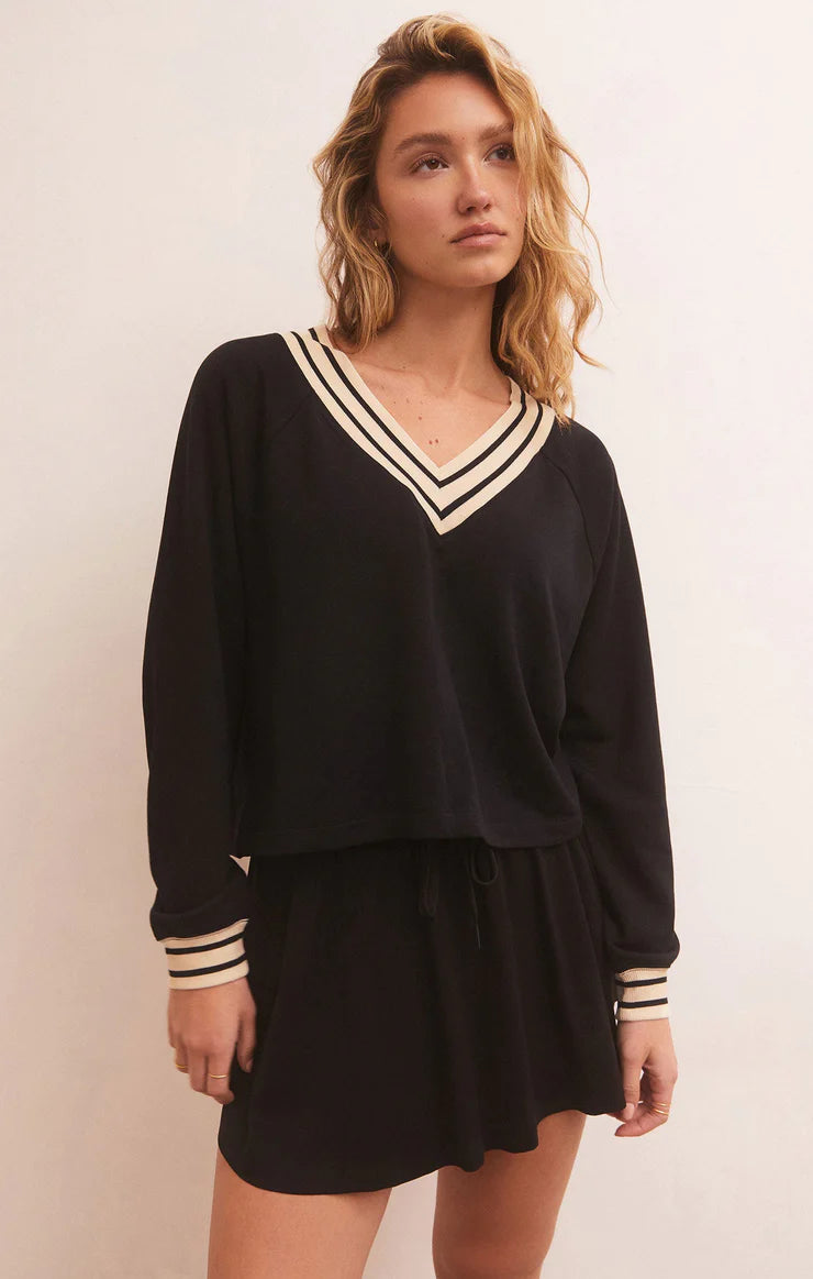 Off The Court Modal Sweatshirt - BLK - ZVT233831S- ZSUPPLY