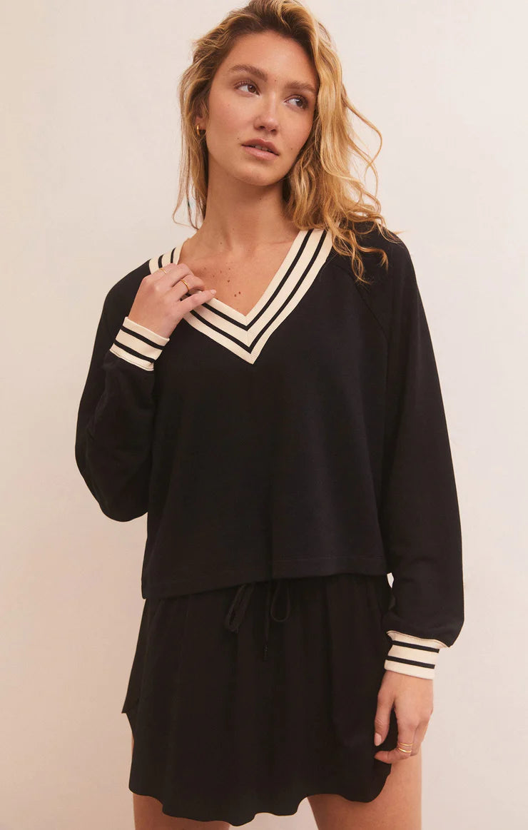 Off The Court Modal Sweatshirt - BLK - ZVT233831S- ZSUPPLY