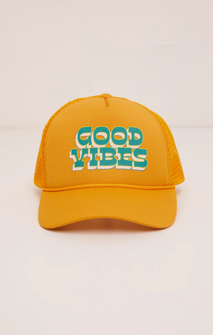 Trucker Hat - MULTI ORGANGE- GOOD VIBES - ZA231605S- Z SUPPLY