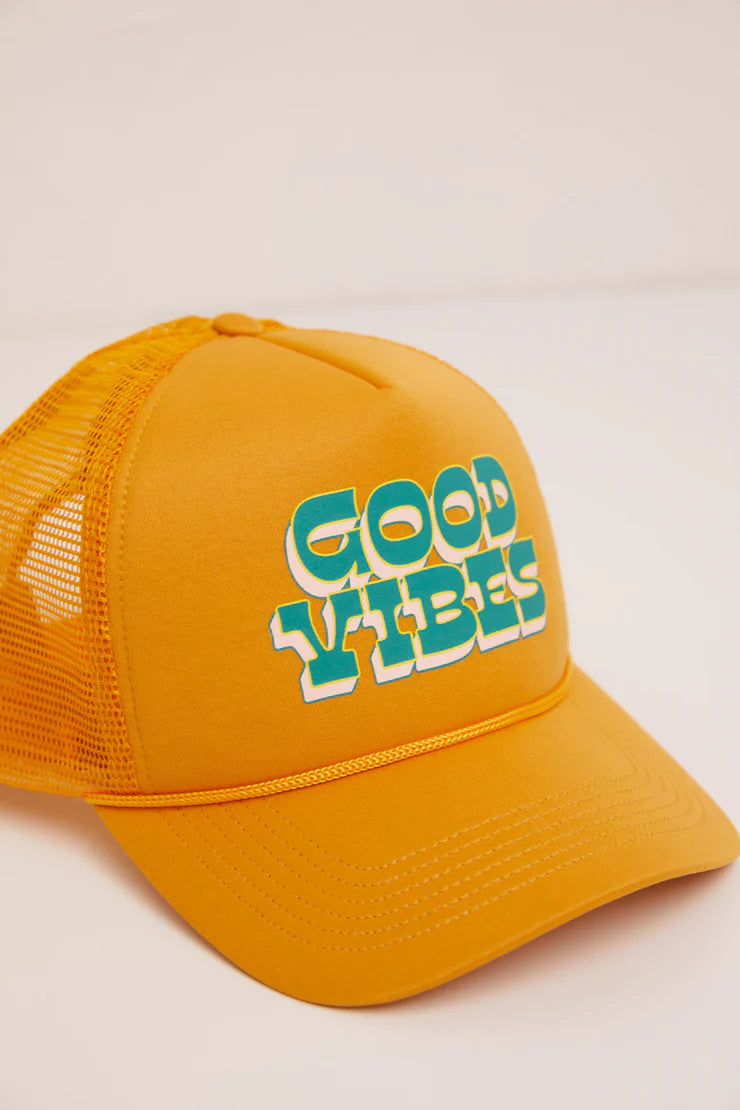 Trucker Hat - MULTI ORGANGE- GOOD VIBES - ZA231605S- Z SUPPLY