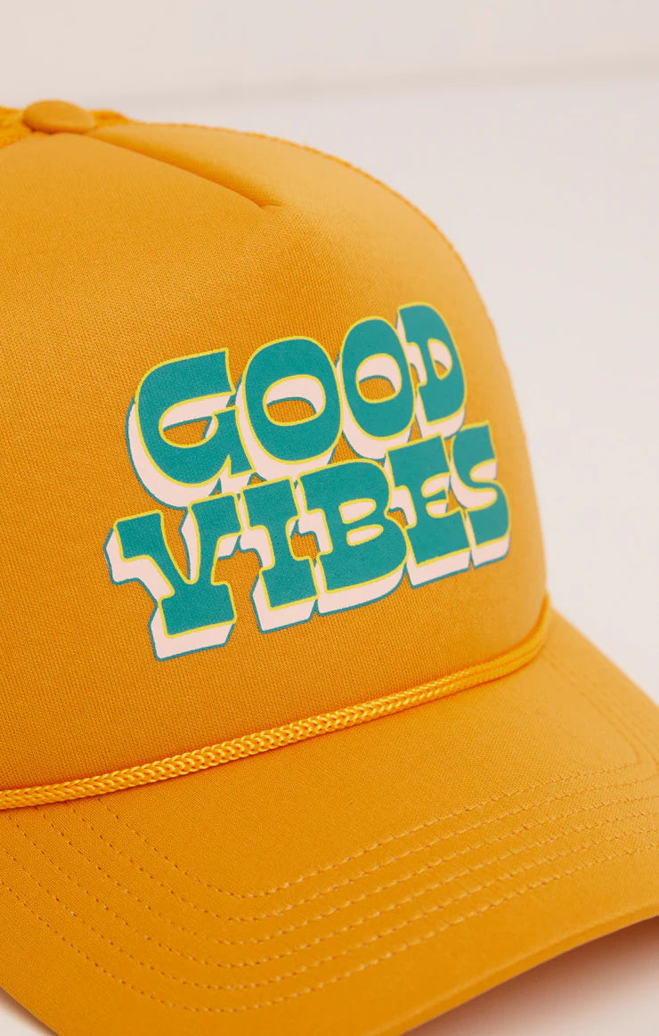 Trucker Hat - MULTI ORGANGE- GOOD VIBES - ZA231605S- Z SUPPLY