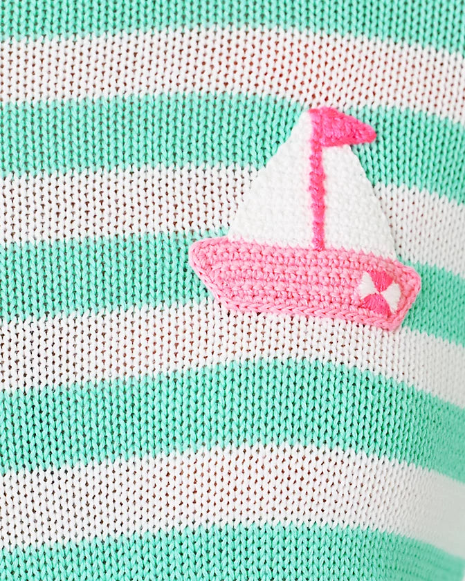 Lilly Pulitzer Kellyn Sweater Mint Nautical Strip