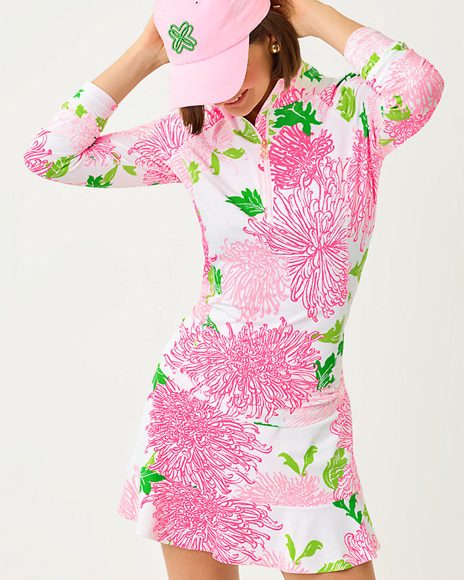 Lilly Pulitzer UPF 50+ Luxletic Justine Half Zip Jacket Resort White Lil Go With The Flow