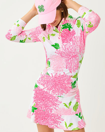 Lilly Pulitzer UPF 50+ Luxletic Justine Half Zip Jacket Resort White Lil Go With The Flow