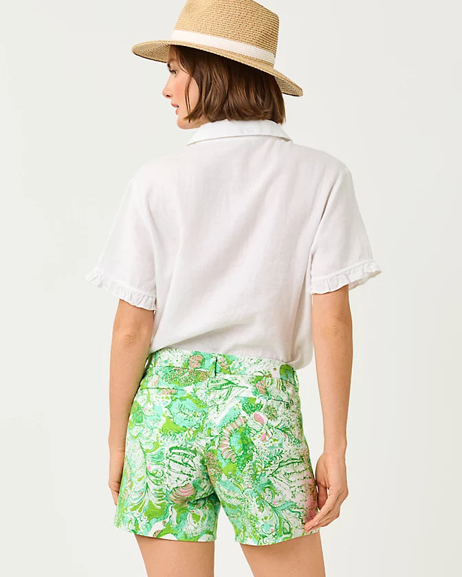 Lilly Pulitzer Carden Ruffle Top White