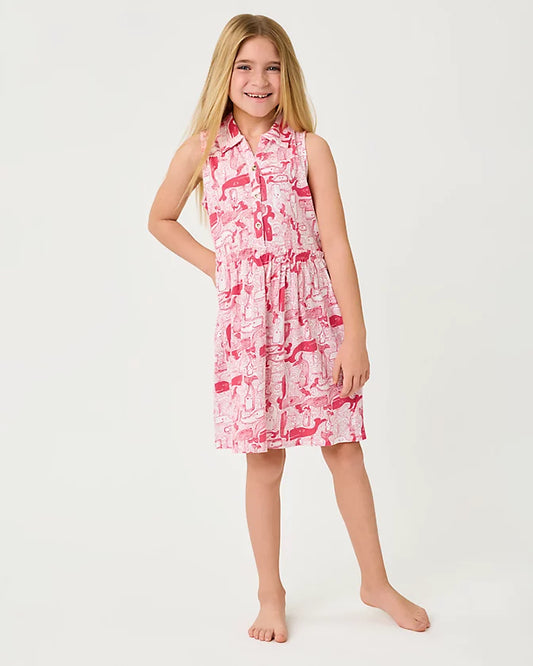 Lilly Pulitzer Girls Mini Arley Dress Paradise Punch Thar She Blows