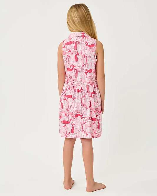Lilly Pulitzer Girls Mini Arley Dress Paradise Punch Thar She Blows