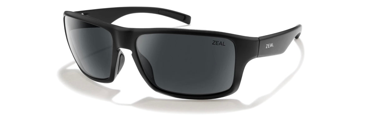 Zeal by Maui Jim Sunglasses - 11425 -Dark Grey Incline Matte Black - BHI