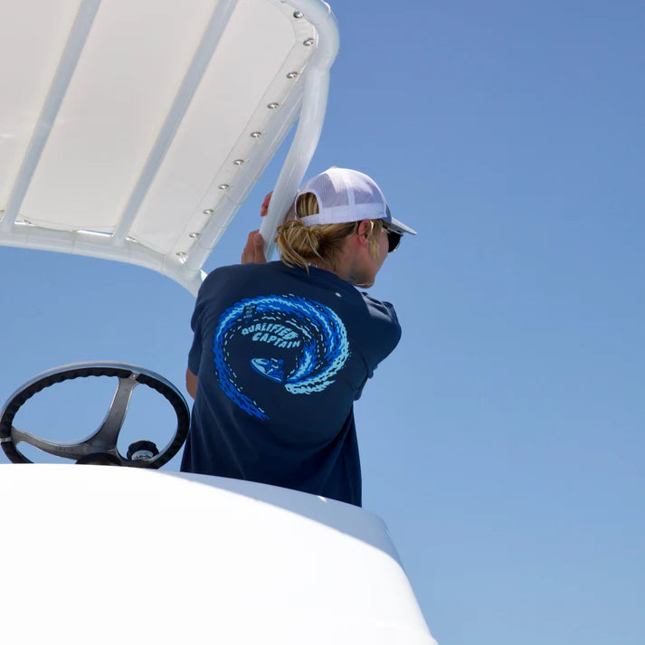 Qualified Captain No Wake Tee | Coal
