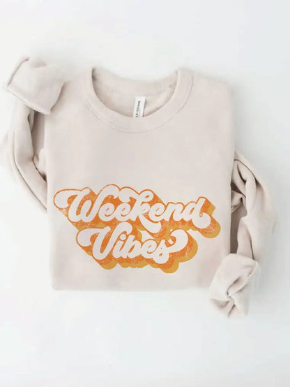 Oat Collective - Weekend Vibes Graphic Sweatshirt - BHI
