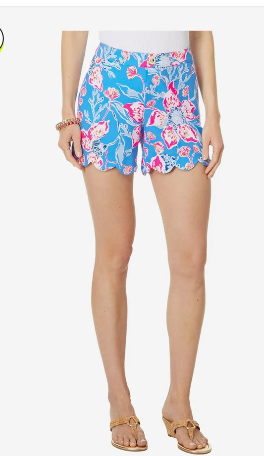 Lilly Pulitzer Buttercup Mid Rise Shorts - Bahamian Rhapsody - BHI