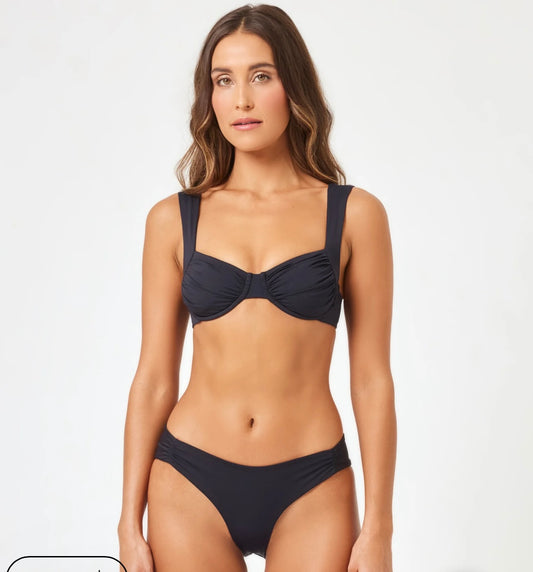 L Space Monica Bikini Bottoms - Classic Fit - Black - BHI