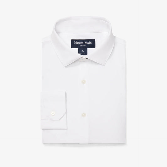 Mizzen + Main Leeward Long Sleeve Dress Shirt White