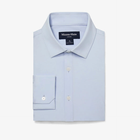 Mizzen+Main Leeward Dress Shirt Light Blue Solid
