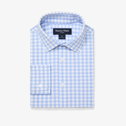 Mizzen+Main Leeward Dress Shirt Light Blue Gingham