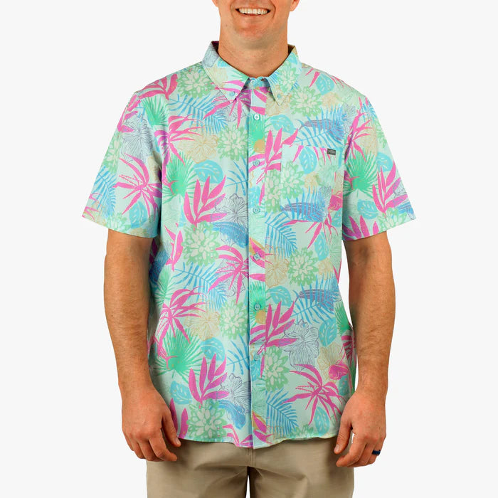 AFTCO Boatbar SS Button Down Shirt - Quiet Tide - BHI