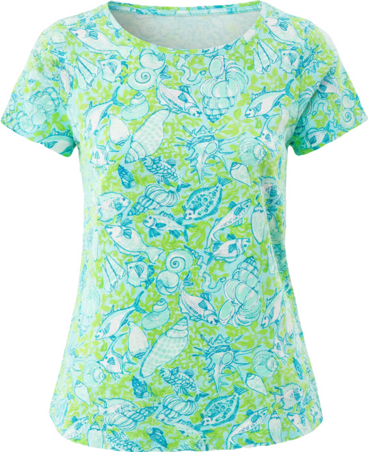Lilly Pulitzer Etta Scoop Neck Top | Day Dream Blue Throw Me A Line