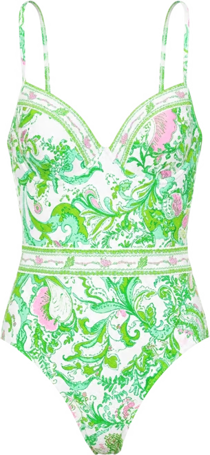 Lilly Pulitzer Palma One-Piece Swimsuit Resort White Ship To Shore Engineered One Piece