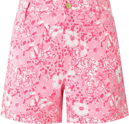 Lilly Pulitzer Harleen High Rise Short Conch Shell Pink Burst Of Joy