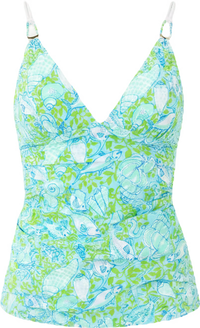 Lilly Pulitzer Amarika Tankini Top | Day Dream Blue Throw Me A Line
