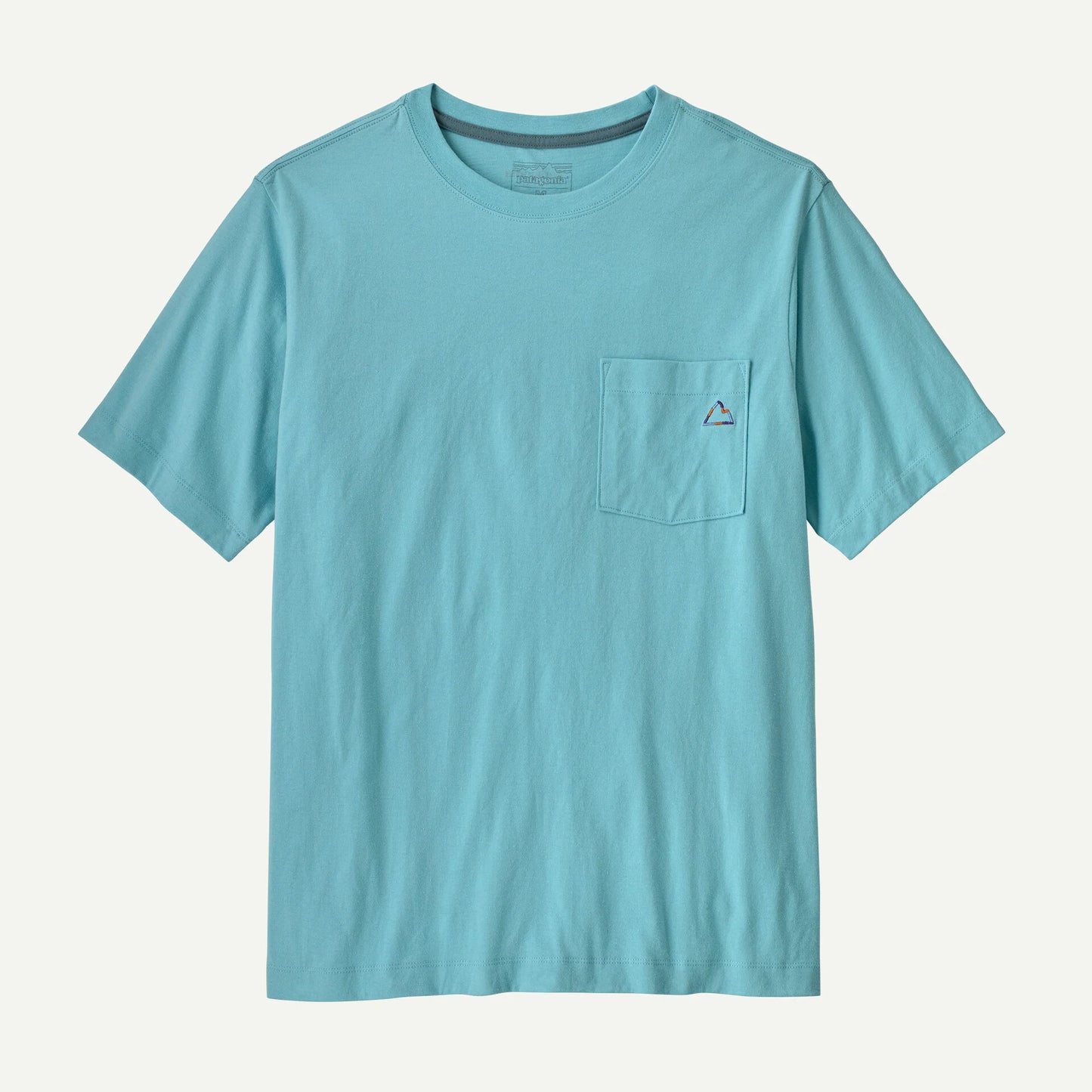 Patagonia Men's Fitz Roy Massif Pocket Tee | Snowmelt Blue