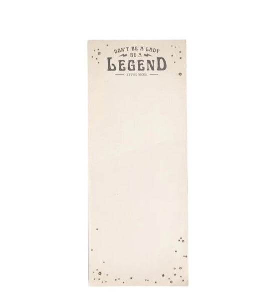 Notepad - Sugarboo & Co - Don’t Be A Lady, Be A Legend - BHI