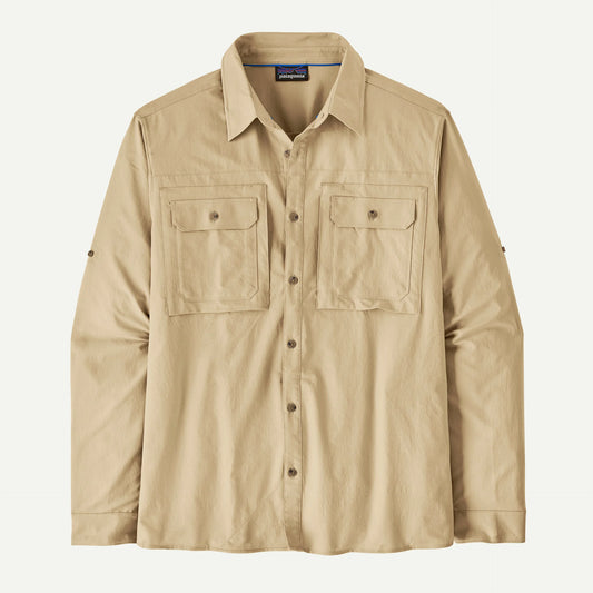 Patagonia Men's Long-Sleeved Self-Guided Sun Shirt | Color Nautilus Tan