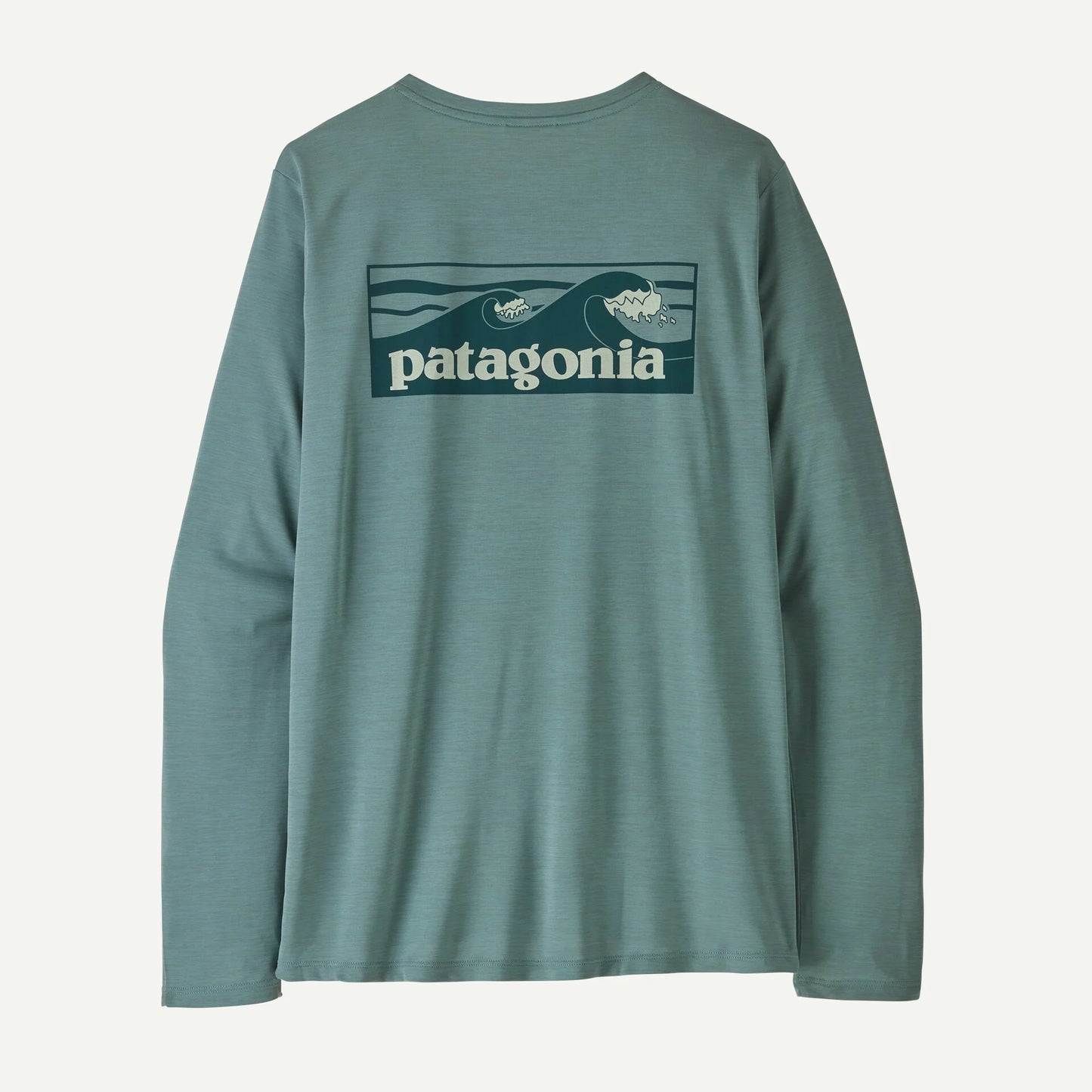 Patagonia Women's Long-Sleeved Capilene® Cool Daily Shirt - Boardshort Logo | Blue Sage - Light Blue Sage