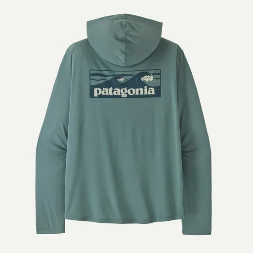 Patagonia Men's Capilene® Cool Daily Hoody - Boardshort Logo | Blue Sage - Light Blue Sage