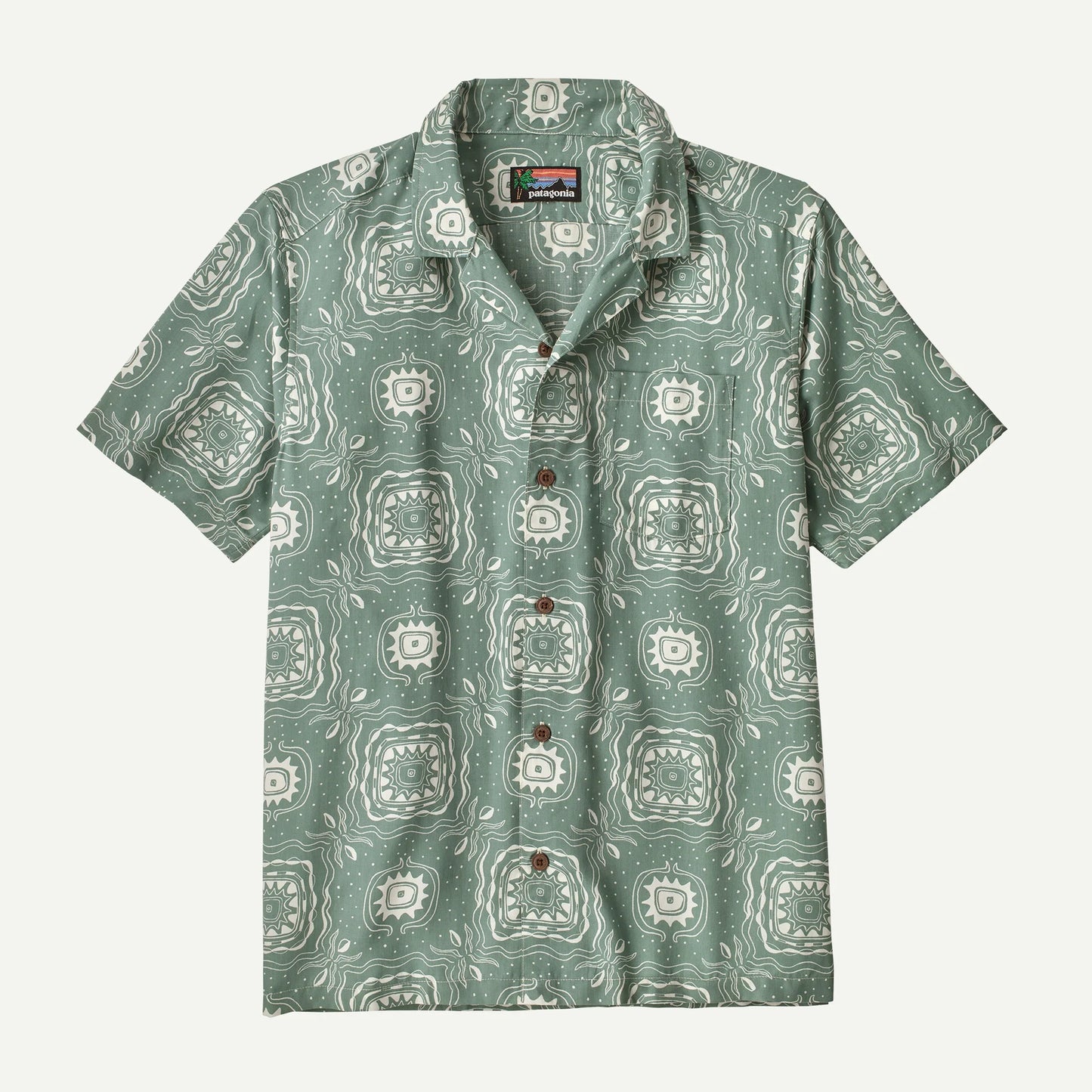 Patagonia Men's Tidal Threads Shirt | Solar Blocks: Cover Green
