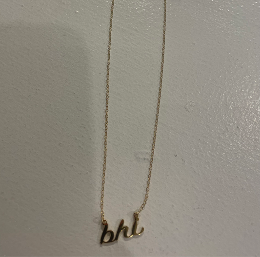 Custom BHI necklace - Gold - BHI