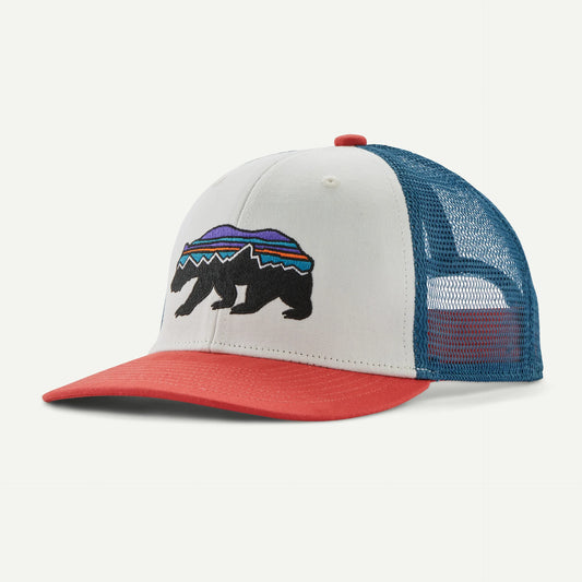 Patagonia Kids Trucker Hat | Fitz Roy Bear: Birch White