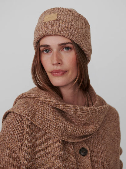 Varley Carly 2.0 Knit Beanie | Color: Golden Bronze Fleck