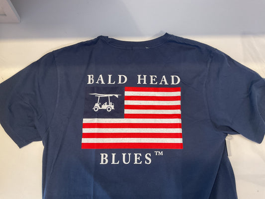 Island Tee-Short Sleeve USA-Navy-TEEUSAW-Baldhead blues