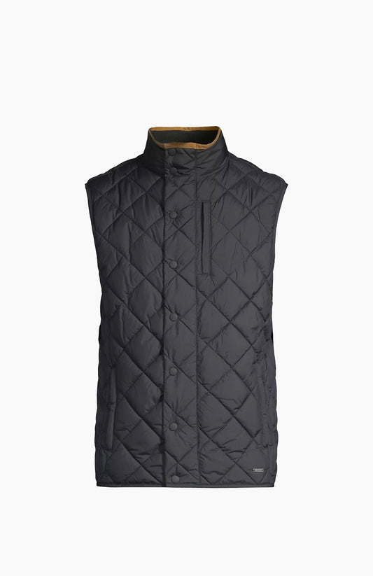 Mizzen & Main - Men’s Belmont Quilted Vest - Black - BHI