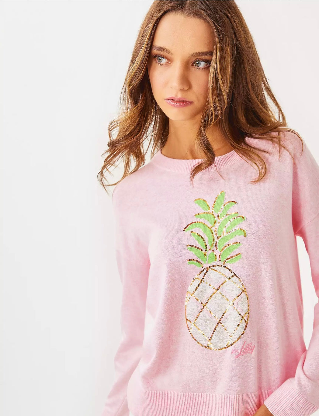 Lilly Pulitzer Tenslee Sweater - Party Pineapple Jacquard - BHI