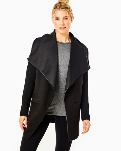 Wrap Jacket - BLACK- F23AB018-Addison Bay