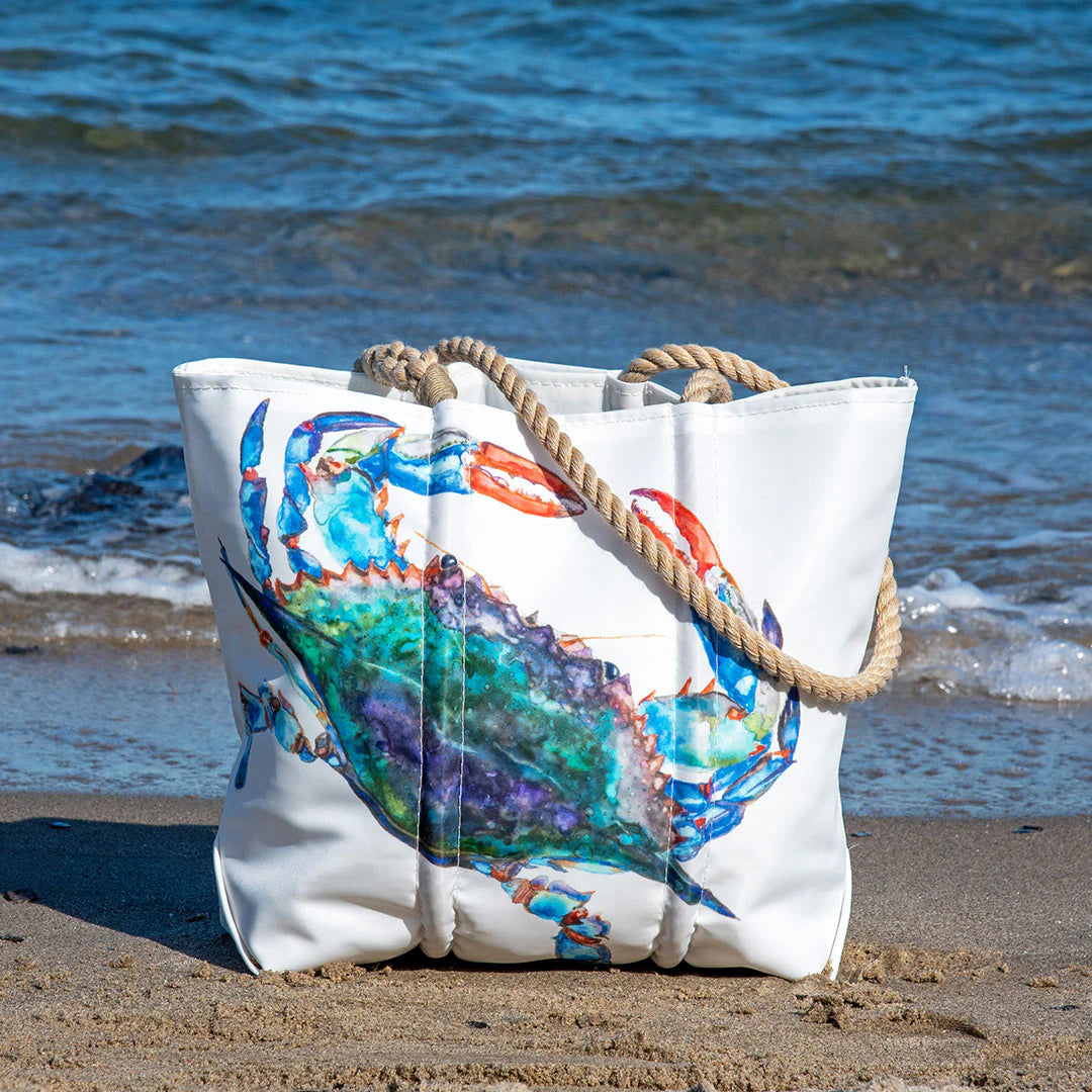 Sea Bags Watercolor Crab Medium Tote - BHI