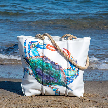 Sea Bags Watercolor Crab Medium Tote - BHI